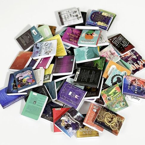 60PCS Book Miniatures Set,Mini Books for Anxiety Bookshelf, Dollhouse Decor Accessories DIY Crafting Library Bookshelf Fillers Miniatures Toy in Kuwait