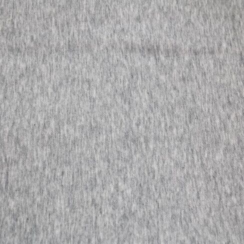 Stylish FABRIC 61" Wide Poly Cotton Fleece Fabric by The Yard-250 GSM, Medium Weight, Soft, Warm, Breathable, 2-Way Stretch – for Apparel, Activewear, Hoodies & DIY, Heather Grey 1 Yard in Saudi Arabia