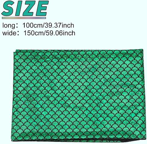 Fingerinspire Scales Mermaid Scales Fabric 39.4x59 بوصة Sea Green Green Hologram 2 Way Struck SPANDEX SPANDEX Mermaid Printed Scale Scale for Select in Saudi Arabia