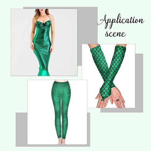 Fingerinspire Scales Mermaid Scales Fabric 39.4x59 بوصة Sea Green Green Hologram 2 Way Struck SPANDEX SPANDEX Mermaid Printed Scale Scale for Select in Saudi Arabia