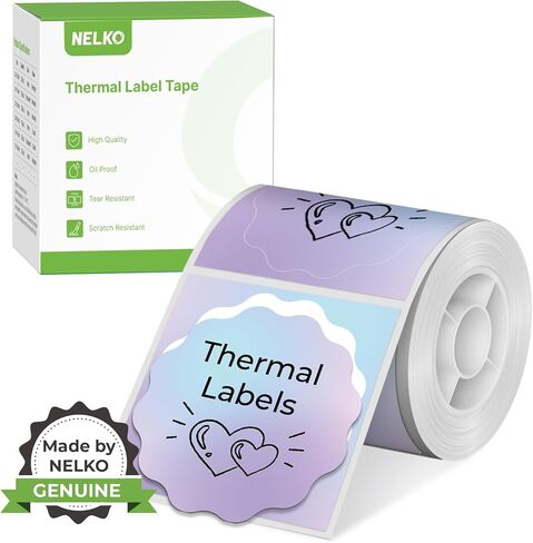 ملصقات حرارية لصانع الملصقات Nelko PM220 ، علامة حرارية 2 بوصة (50 مم) ، شريط تسمية متعددة الأغراض ، لفة واحدة من 150 تدرجًا حراريًا لذاته ذاتيًا خضراء in Kuwait