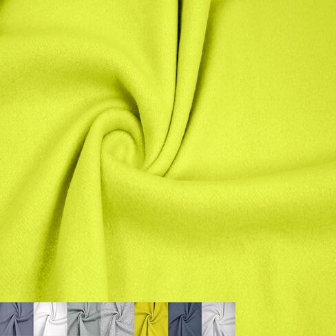 Stylish FABRIC 61" Wide Poly Cotton Fleece Fabric by The Yard-250 GSM, Medium Weight, Soft, Warm, Breathable, 2-Way Stretch – for Apparel, Activewear, Hoodies & DIY, Heather Grey 1 Yard in Saudi Arabia