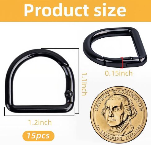 Small Carabiner Clips 16 Pcs Spring D Rings Spring Snap Hook Carabiner Keychain Key Hooks Buckles Clasp for Sewing Dog Collar Purse Shoulder Bag Chain Paracord Lanyard Trigger D-Rings Keyrings in Saudi Arabia