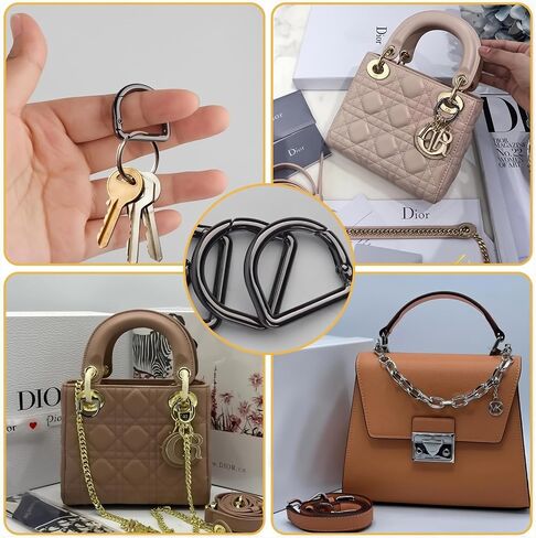 Small Carabiner Clips 16 Pcs Spring D Rings Spring Snap Hook Carabiner Keychain Key Hooks Buckles Clasp for Sewing Dog Collar Purse Shoulder Bag Chain Paracord Lanyard Trigger D-Rings Keyrings in Saudi Arabia