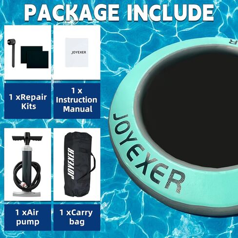 Round Floating Ring, 8FT Inflatable Water Hammock Lake Floats for Adults, Inflatable Floating Dock Platform for Lake, Beach, Ocean in Kuwait