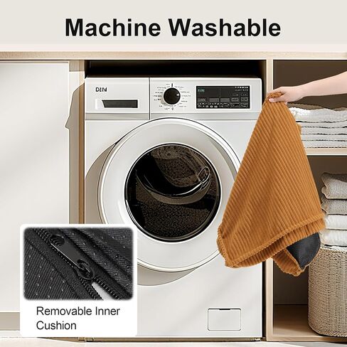 سرير كلب فوكومارو ، سرير سميك سميك كلب سميك مع غطاء قابل للغسل ، سرير كبير للكلاب القطن المقاوم للماء ، سريرًا مريحًا وسادة الحيوانات الأليفة مع قاع غير قاع ، 36 بوصة ، رمادي فاتح in Kuwait