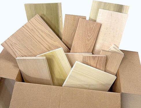 Wood Board Variety Pack, Mixed Hardwood Species, Up to 24" Long, The Millwork Outlet in Saudi Arabia