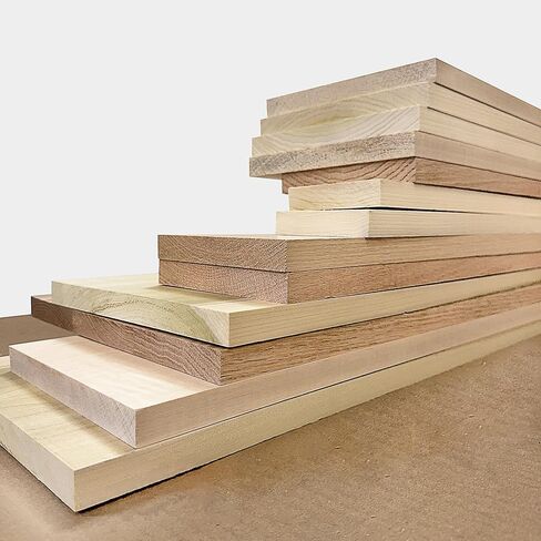 Wood Board Variety Pack, Mixed Hardwood Species, Up to 24" Long, The Millwork Outlet in Saudi Arabia
