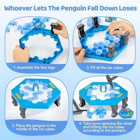 SS Save Penguin On Ice Game, Penguin Trap Break ice Activate Family Party Ice Breaking Kids Puzzle Table Knock Block in Saudi Arabia