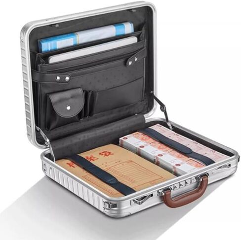 Aluminum Briefcase, Men's Business Laptop Case, Home Medical Kit Now Instrument And Equipment Toolbox With Straps (Color : Gold, Size : 16in) in Saudi Arabia