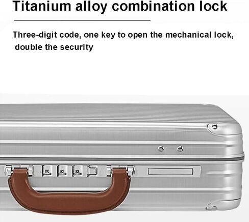 Aluminum Briefcase, Men's Business Laptop Case, Home Medical Kit Now Instrument And Equipment Toolbox With Straps (Color : Gold, Size : 16in) in Saudi Arabia