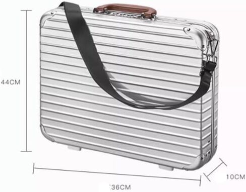 Aluminum Briefcase, Men's Business Laptop Case, Home Medical Kit Now Instrument And Equipment Toolbox With Straps (Color : Gold, Size : 16in) in Saudi Arabia