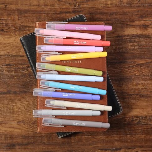 Mr. Pen- Gel Highlighters, 12 Pack, Morandi & Vintage Colors, Bible Highlighters for Bibles That Do Not Bleed in Saudi Arabia
