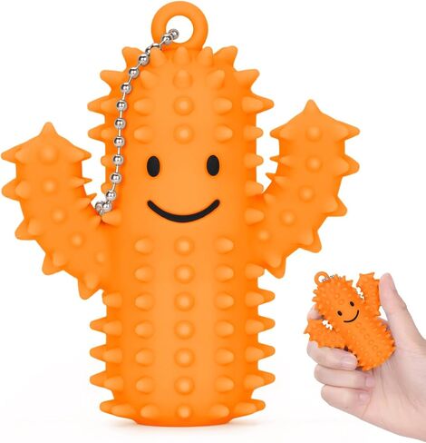 Pain Stim Fidget Toy, Silicone Spiky Cactus Stress Reduce Fidget Keychain for Adult Autism Anxiety Work Stress Relief in Saudi Arabia