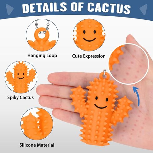 Pain Stim Fidget Toy, Silicone Spiky Cactus Stress Reduce Fidget Keychain for Adult Autism Anxiety Work Stress Relief in Saudi Arabia