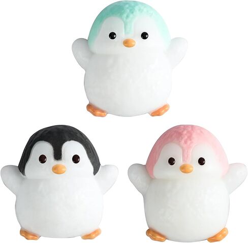 Taba Fidget Squeeze Toys 3pcs - ألعاب تخفيف الإجهاد فائقة النعومة للأطفال البالغين ، Kawaii Penguin Sensory Toys مع تصميم لطيف ، حفلات الإغاثة القلق تفضل الهدايا للفتيات والفتيان in Saudi Arabia