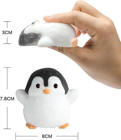 Taba Fidget Squeeze Toys 3pcs - ألعاب تخفيف الإجهاد فائقة النعومة للأطفال البالغين ، Kawaii Penguin Sensory Toys مع تصميم لطيف ، حفلات الإغاثة القلق تفضل الهدايا للفتيات والفتيان in Saudi Arabia