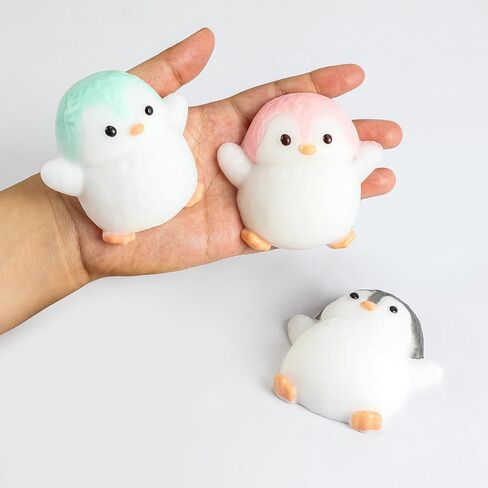 Taba Fidget Squeeze Toys 3pcs - ألعاب تخفيف الإجهاد فائقة النعومة للأطفال البالغين ، Kawaii Penguin Sensory Toys مع تصميم لطيف ، حفلات الإغاثة القلق تفضل الهدايا للفتيات والفتيان in Saudi Arabia
