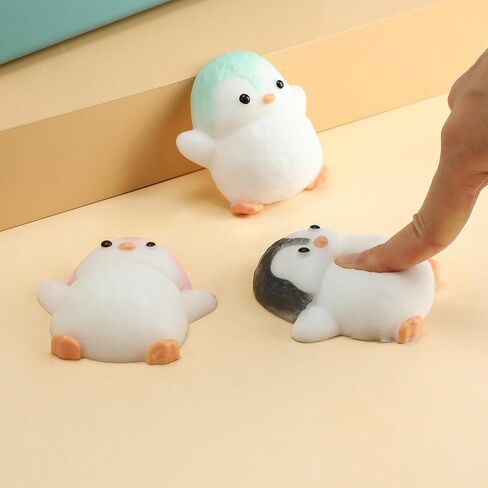 Taba Fidget Squeeze Toys 3pcs - ألعاب تخفيف الإجهاد فائقة النعومة للأطفال البالغين ، Kawaii Penguin Sensory Toys مع تصميم لطيف ، حفلات الإغاثة القلق تفضل الهدايا للفتيات والفتيان in Saudi Arabia