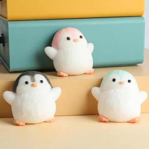Taba Fidget Squeeze Toys 3pcs - ألعاب تخفيف الإجهاد فائقة النعومة للأطفال البالغين ، Kawaii Penguin Sensory Toys مع تصميم لطيف ، حفلات الإغاثة القلق تفضل الهدايا للفتيات والفتيان in Saudi Arabia