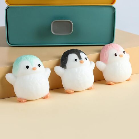 Taba Fidget Squeeze Toys 3pcs - ألعاب تخفيف الإجهاد فائقة النعومة للأطفال البالغين ، Kawaii Penguin Sensory Toys مع تصميم لطيف ، حفلات الإغاثة القلق تفضل الهدايا للفتيات والفتيان in Saudi Arabia