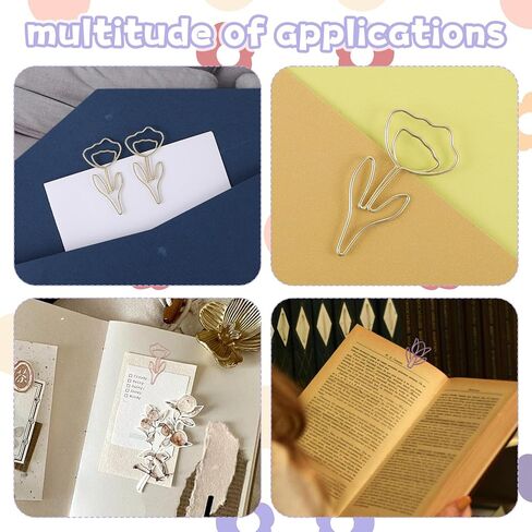 100 PCS مجموعة مقاطع ورقية على شكل زهرة لطيف ، وملابس الورق المعدنية الملونة الملونة على شكل زهرة ، ودخل الورق المزخرف للمدرسة ، والحفلات ، وزينة الزفاف ، وإشارات DIY (زهرة وتوليب) in Kuwait