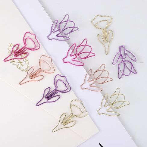 100 PCS مجموعة مقاطع ورقية على شكل زهرة لطيف ، وملابس الورق المعدنية الملونة الملونة على شكل زهرة ، ودخل الورق المزخرف للمدرسة ، والحفلات ، وزينة الزفاف ، وإشارات DIY (زهرة وتوليب) in Kuwait