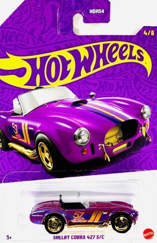 Hot Wheels Pearl & Chrome Shelby Cobra 427 S/C, Purple, 57th Anniversary Collection, 1:64 Scale Diecast Car in Saudi Arabia