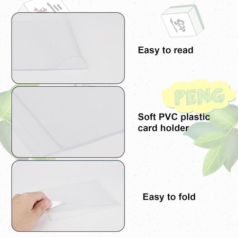 4pcs Mahjong Card Protective Cases & 4pcs Line Finders, Bright Rules Reader Helpers with Clear Scorecard Protector Sleeve Cover Holders Gifts and Accessories for Players Beginners in Saudi Arabia