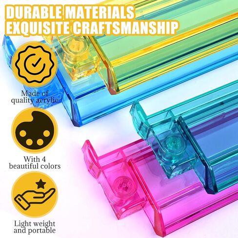 Damah Mah Jongg All-in-One Tile Rack & Pusher و Acrylic Mahjong Rack و Puster Combo ، مجموعة Majiang Tile Modern American Majiang من 4 (متعدد الألوان) in Kuwait