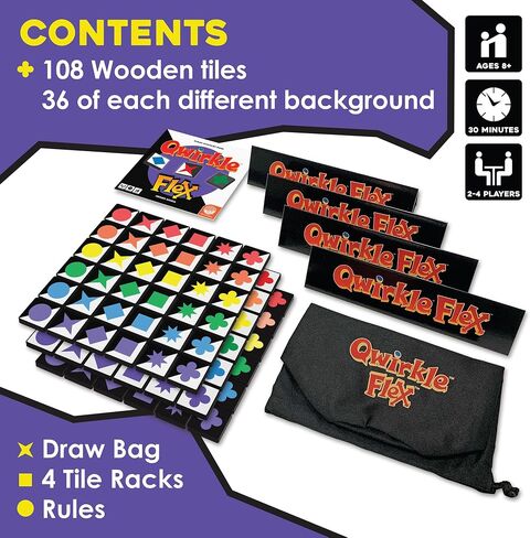 Qwirkle Flex – Advanced Strategy Edition of The Classic Tile Game with Endless Replayability, Ages 8+, 2-4 Players in Saudi Arabia