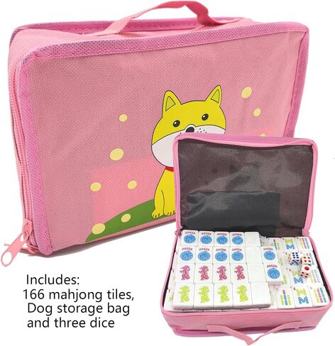 American 1.2-inch Mahjong Set 166 Tiles American Mahjong Game Pink Mah-Jongg Tiles in Saudi Arabia