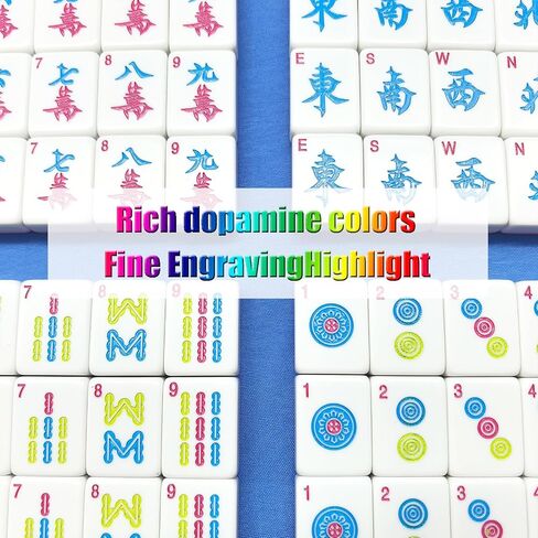 American 1.2-inch Mahjong Set 166 Tiles American Mahjong Game Pink Mah-Jongg Tiles in Saudi Arabia