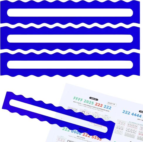Amyhill 4 Pack Mahjong Line Line Finder Acrylic Bright Scalloped Mahjong Rules Helper ، Beginner Mah-Jongg Reverer ، Mah Jong Accessories Gift for اللاعبين نساء (ملونة) in Saudi Arabia