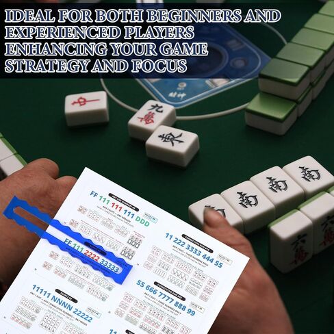 Amyhill 4 Pack Mahjong Line Line Finder Acrylic Bright Scalloped Mahjong Rules Helper ، Beginner Mah-Jongg Reverer ، Mah Jong Accessories Gift for اللاعبين نساء (ملونة) in Saudi Arabia