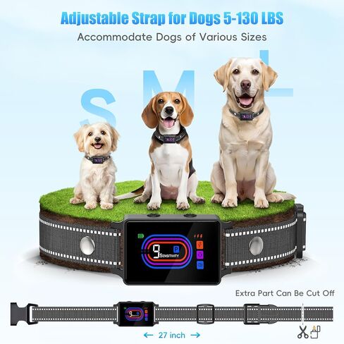 2 Pack Dog Bark Collar, 2025 Bark Collar for Large Medium Small Dogs 5-130 lbs - Smart Rechargeable Anti-Barking Training Collar with 10 Adjustable Sensitivity-Bark Collars with Beep Vibratio (2 Pack) in Saudi Arabia