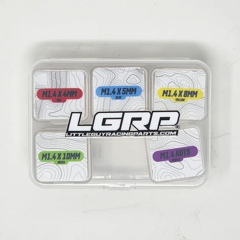 LGRP® Little Guy Racing Parts Refuel Hex Head Screw & Nut Hardware Kit 1.4mm (Black) for SCX24 1/24 Scale RC Car Truck 4mm 5mm 8mm 10mm Screws & 1.4 Non Locking Nuts 300 Piece Total LGRFH001 in Saudi Arabia