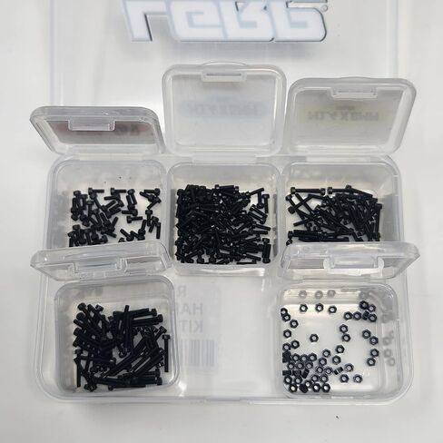 LGRP® Little Guy Racing Parts Refuel Hex Head Screw & Nut Hardware Kit 1.4mm (Black) for SCX24 1/24 Scale RC Car Truck 4mm 5mm 8mm 10mm Screws & 1.4 Non Locking Nuts 300 Piece Total LGRFH001 in Saudi Arabia