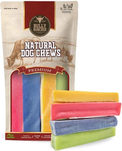 Bully Bunches Premium Fruit-Slavory Himalayan Yak Chew for Dogs-100G ، All-Natural ، الطويل الأمد ، حليب Yak الأصيل ، مضغ الأسنان الصحي ، البروتين العالي (المتوسط ​​المتنوع-4pk ، متنوع) in Kuwait