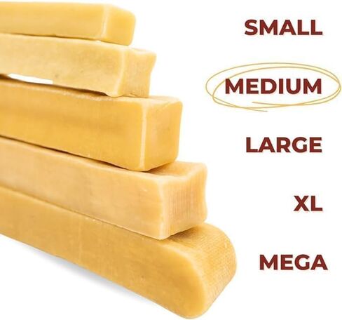 Bully Bunches Premium Fruit-Slavory Himalayan Yak Chew for Dogs-100G ، All-Natural ، الطويل الأمد ، حليب Yak الأصيل ، مضغ الأسنان الصحي ، البروتين العالي (المتوسط ​​المتنوع-4pk ، متنوع) in Kuwait