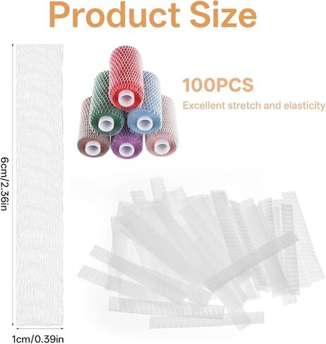 100Pcs Mesh Yarn Sleeve Thread Net Spool Saver Cover Holder Huggers Sleeve for Embroidery Serger Thread Sewing Quilting Spools (6x1cm) in Saudi Arabia