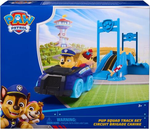 PAW Patrol Pup Squad Track Set, Looping Track Playset & Vehicle Launcher with Chase & Marshall Toy Cars, Kids Toys for Boys & Girls Ages 3 and Up in Saudi Arabia