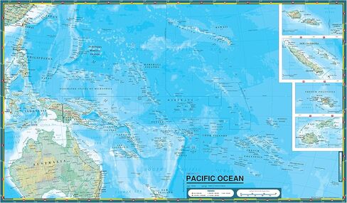 Cool Owl Maps Pacific Ocean Wall Map Poster Paper in Saudi Arabia