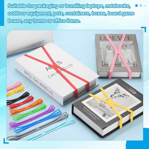PATIKIL 4 Inch H Band Silicone Rubber Bands, 10 Pcs Strong Elastic Silicone Bands Rubber Wrapping Bands for Books Cameras Art Cooking Wrapping Exercise Bag Wraps, Multicolored in Saudi Arabia