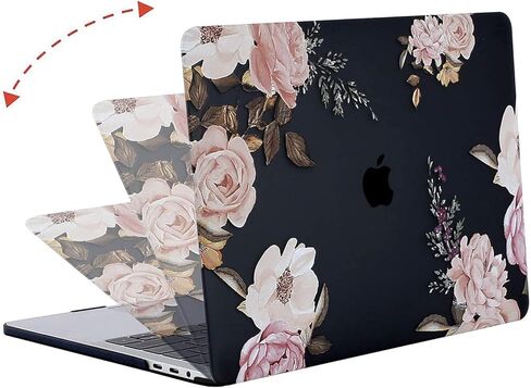Moseso متوافق مع MacBook Pro 13 بوصة الحالة M2 2025 ، 2024 ، 2023 ، 2022-2016 A2338 M1 A2251 A2289 A2159 A1989 A1708 A1706 ، غطاء وغطاء لوحة المفاتيح البلاستيكية ، الأسود ، الأسود ، in Saudi Arabia