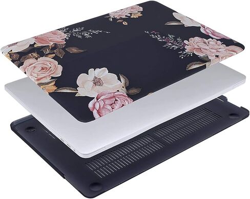 Moseso متوافق مع MacBook Pro 13 بوصة الحالة M2 2025 ، 2024 ، 2023 ، 2022-2016 A2338 M1 A2251 A2289 A2159 A1989 A1708 A1706 ، غطاء وغطاء لوحة المفاتيح البلاستيكية ، الأسود ، الأسود ، in Saudi Arabia
