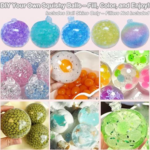 15pcs diy robb ball kit - جلود فارغة مع مضخة هواء وأداة للمعدل لصنع كرات الضغط ، اصنع كرات الضغط الخاصة بك للبالغين (15 تران) in Kuwait