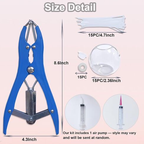 15pcs diy robb ball kit - جلود فارغة مع مضخة هواء وأداة للمعدل لصنع كرات الضغط ، اصنع كرات الضغط الخاصة بك للبالغين (15 تران) in Kuwait