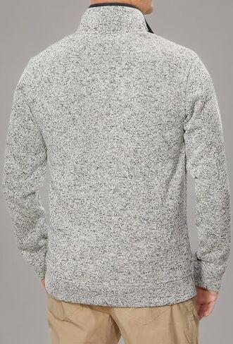 Eddie Bauer Mens Heavyweight Radiator Fleece Quarter Snap Pullover (Light Grey, Medium) in Saudi Arabia