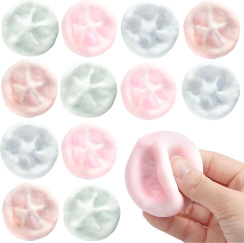 Joyin 12 pcs Mochi Crunchy Ball ، Filk Leaff Leaff Ball ، ألعاب تململ ألعاب الضغط للأطفال البالغين ، وتخفيف قلق العمل ، وممارسة مرونة يدوي ، وفضلات الحفلات in Kuwait